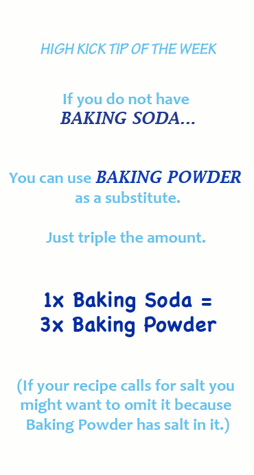 What can I substitute for baking soda?! Here is the conversion!!