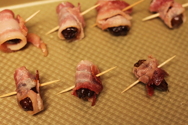 paleo snack recipe bacon wrapped dates