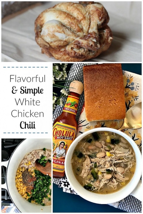 Yum! Flavorful and simple white chicken chili recipe! 