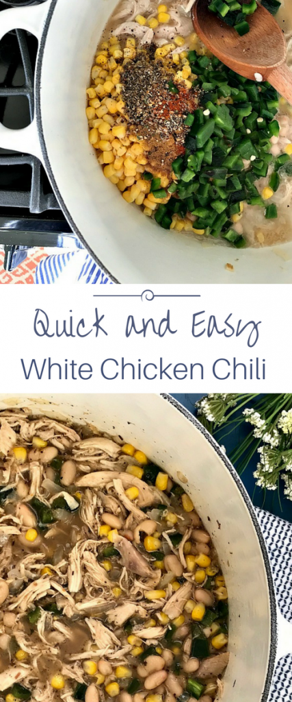 Yum! Flavorful and simple white chicken chili recipe!