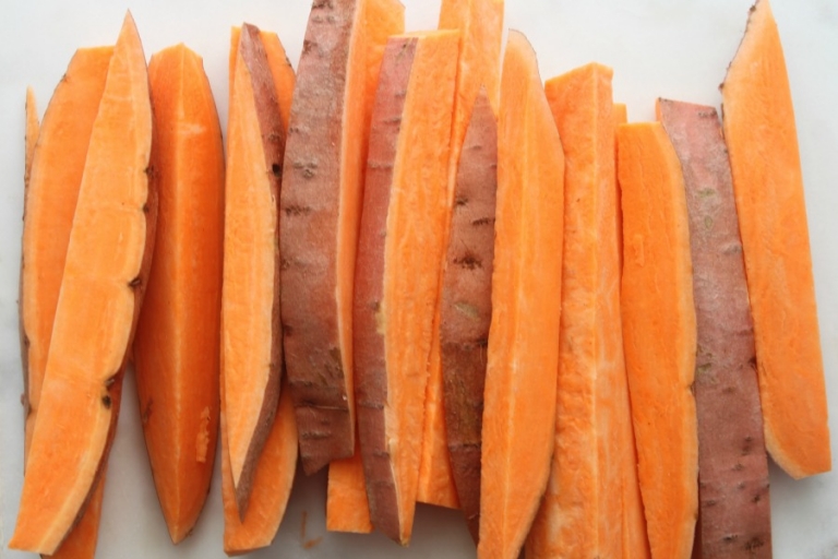How to make the BEST bacon wrapped sweet potatoes!