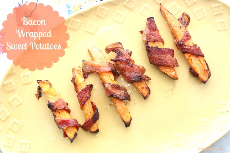 the best bacon wrapped sweet potato fries pinterest