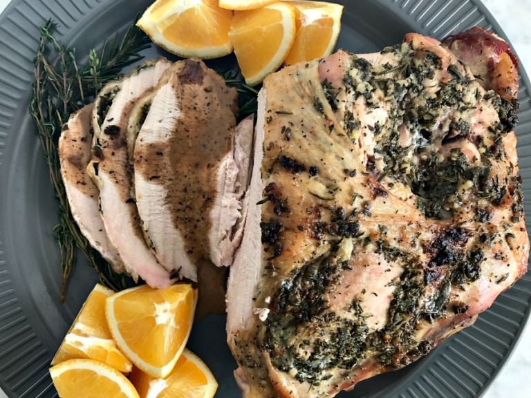 The BEST small turkey recipe! Perfect for holiday gatherings when you don't want to make a whole turkey. 
