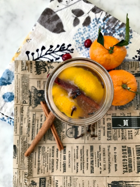 Cinnamon and orange simple syrup for the best holiday sangria recipe!