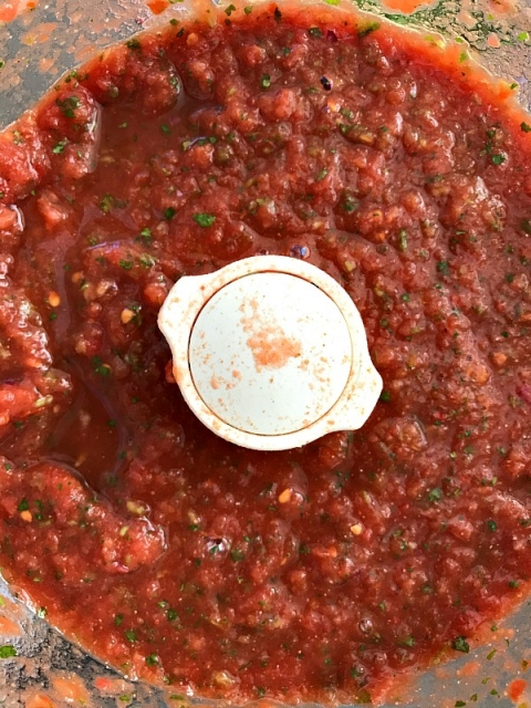 This is the best and easiest homemade salsa! It takes about 10 minutes to make and it is the only salsa recipe you will ever need!
