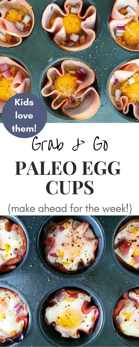 Delicious grab and go paleo egg cups! Perfect for paleo meal prep!