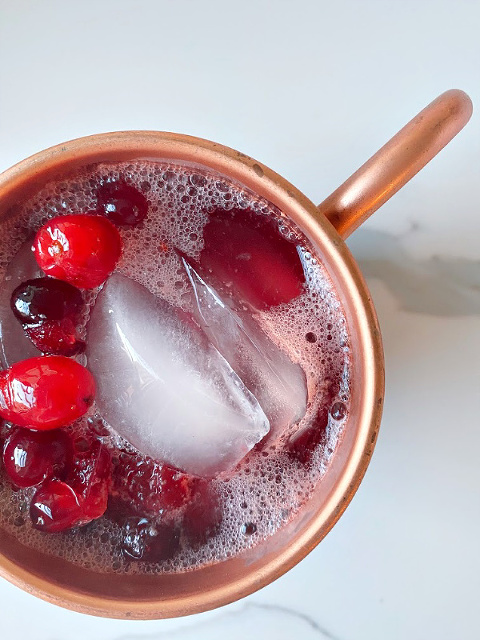Cranberry Infused Homemade Honey Simple Syrup