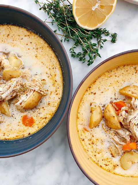 This hearty chicken and potato Instant Pot soup is bursting with flavor.  It’s creamy and has fresh squeezed lemon juice to add brightness making it perfect for a weeknight meal.